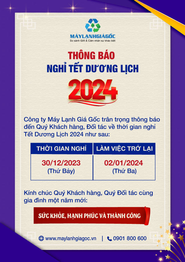 Thông báo nghỉ Tết Dương lịch năm 2024